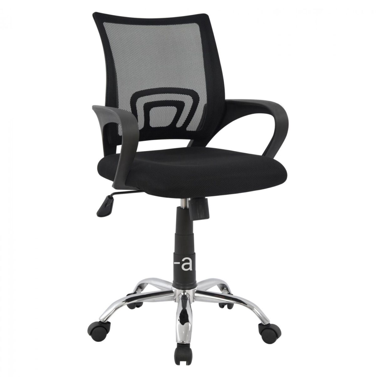 Office chairn with chromed base HM1058.01 Bristone Black 55x55x102 cm