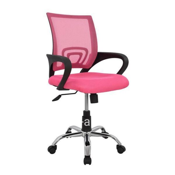 Office chair with chromed base HM1058.05 Bristone Pink 55x55x102 cm
