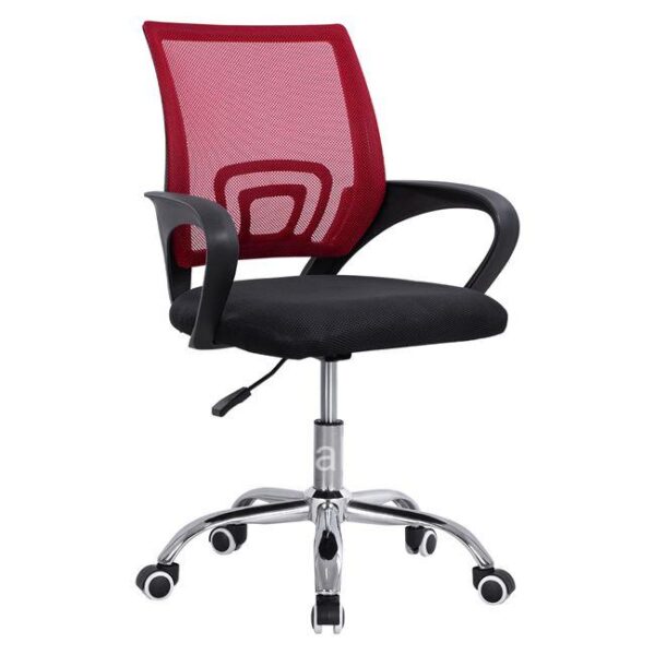 Office chair with chromed base 1piece HM1058.17 Bristone Red 60x51x95 cm