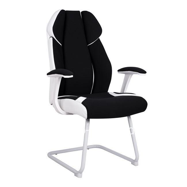 CONFERENECE OFFICE CHAIR IN BLACK AND WHITE COLOR 66,5X63X108CM