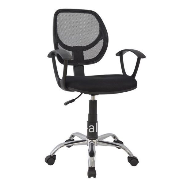 Office chair with chromed base HM1082.01 Black 56x53