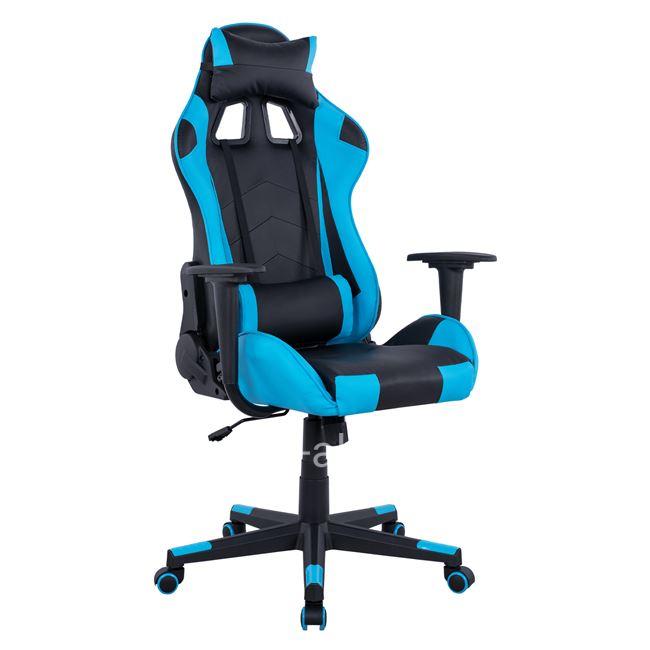 Gaming chair HM1137.08 Black-Light blue Pu 68x67x130 cm