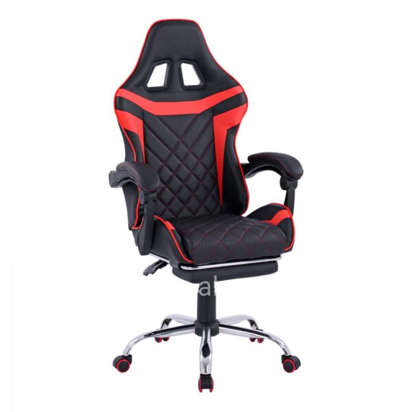 Gaming Armchair with reclining back and footstep HM1157.01 Black -Red