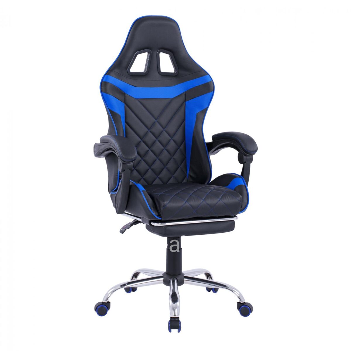 Gaming Armchair with reclining back and footstool HM1157.08 Black-Blue