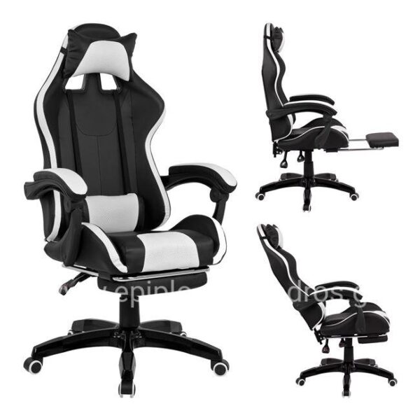 Office chair Gaming HM1132.100 in Black-White color 8x66-100x122 cm.