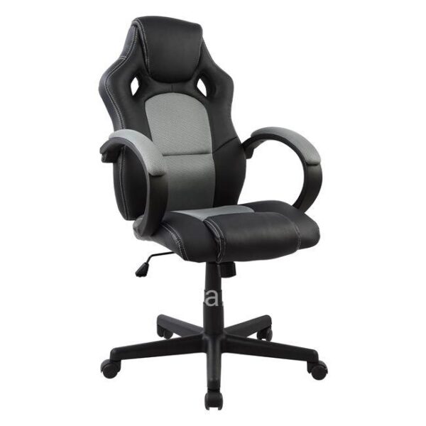 Office chair gaming bucket HM1041.02 black PU with grey mesh fabric  60x62x121-111
