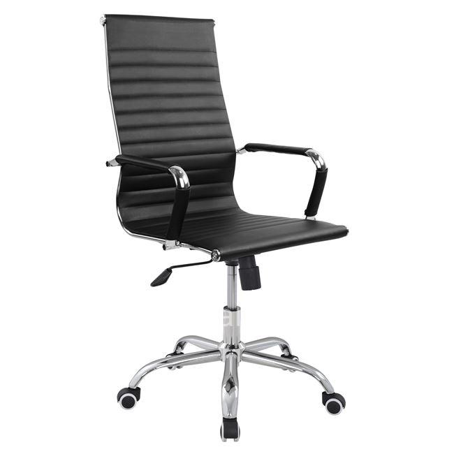 Manager's Office chair HM1059.01 Black PU Boss with chromed base 54x70x113