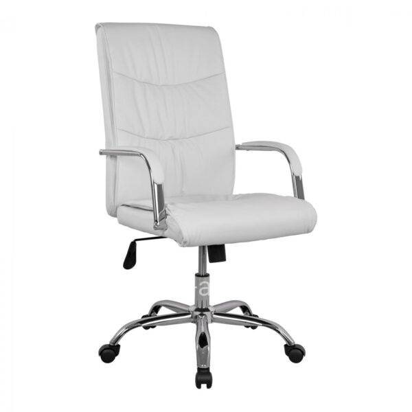 Office Chair Director's White with chromed base Jacob HM1044.12 57x75