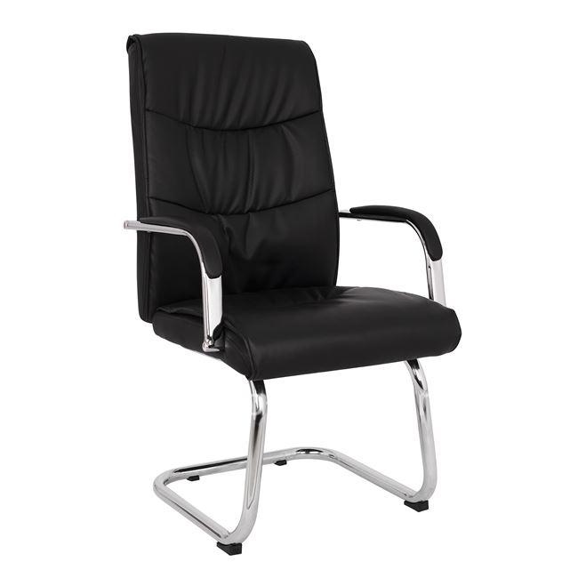 Conference chair HM1045.11 Black PU with chromed base 57x66