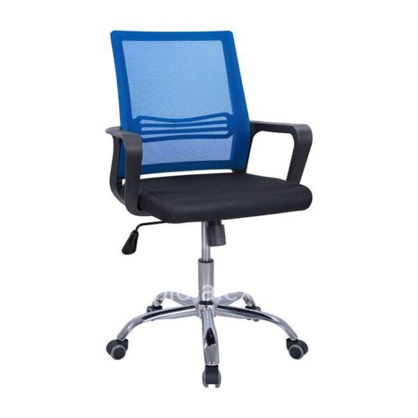 Office chair HM1148.08 in black color with blue back 60x57x104cm