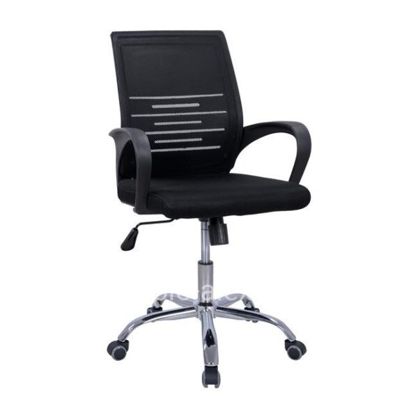 Office chair HM1150.01 with chromed leg in black color