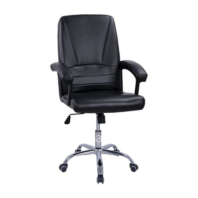 Office chair HM1151.01 with chromed leg in black color 65x67x107-117h cm