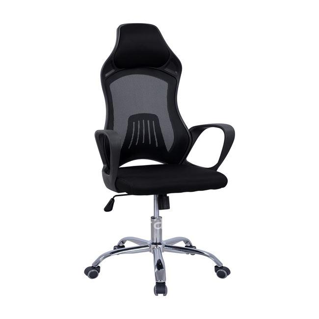 Office chair HM1152.01 with chromed leg in black color 64x61x116-126h cm