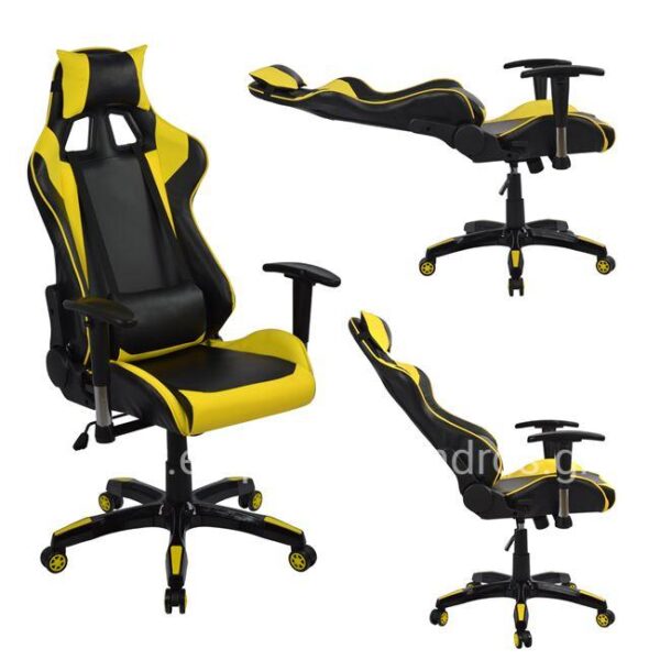 Office Gaming chair HM1056.11 Black-Yellow PU 67x70x134 cm