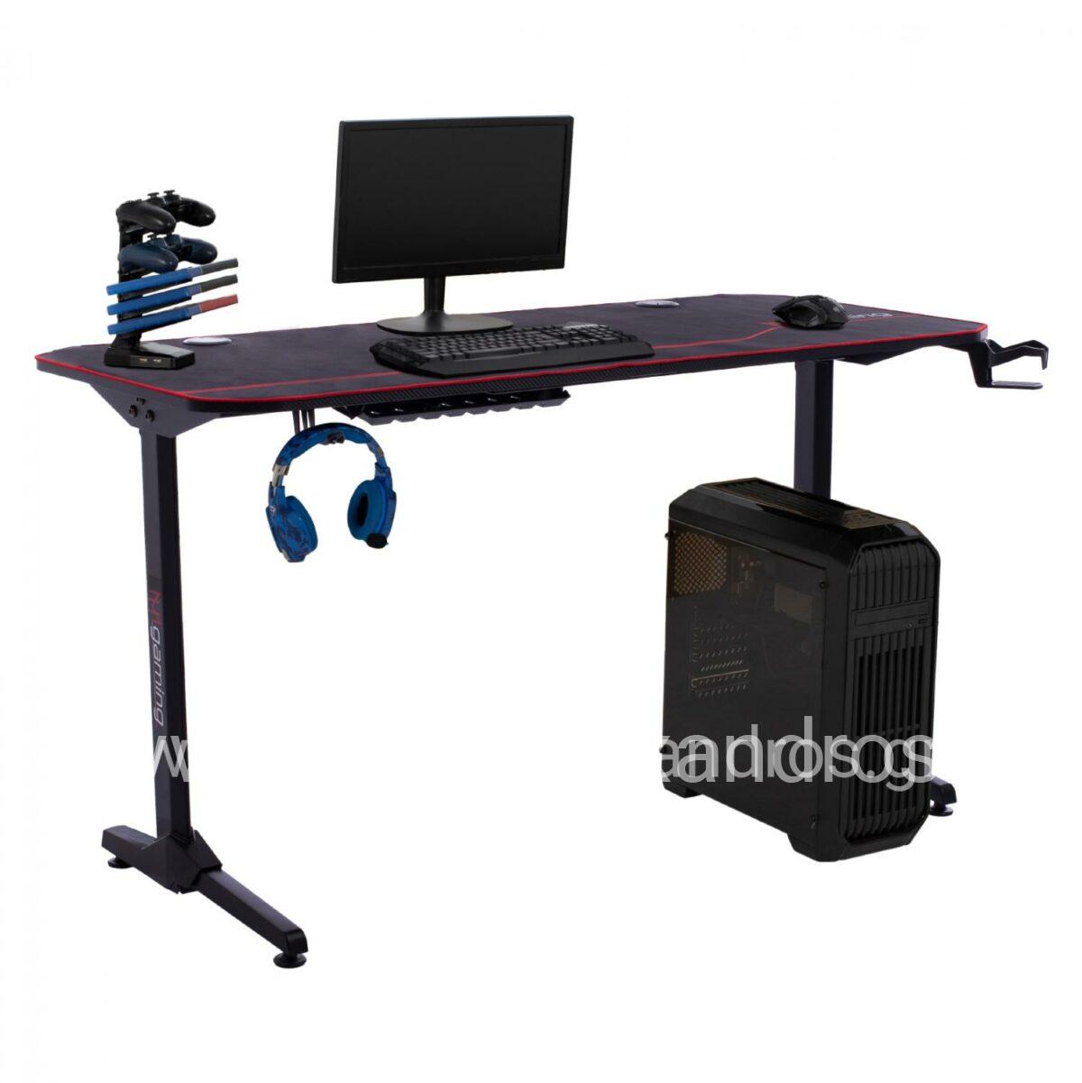 PRO GAMING DESK WITH MOUSE PAD SURFACE HM8781 140Χ60X75Υ cm.