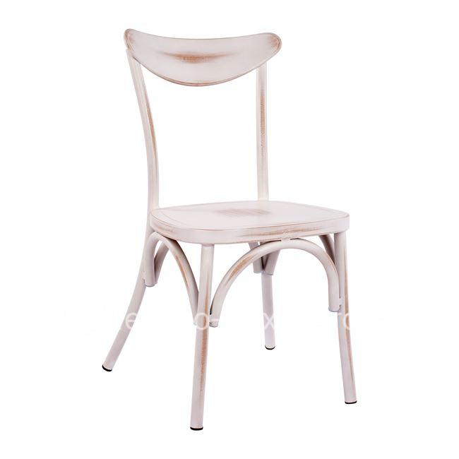 Aluminum chair Shirley White patina HM5554.02 44x51x87cm.