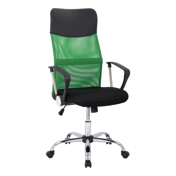 Office chair HM1000.03 Black Green Mesh chromed leg 61x58x118