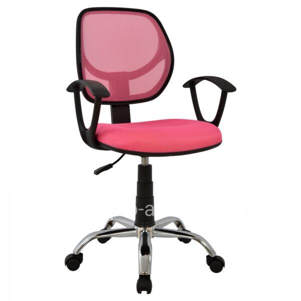 Office chair with chromed base HM1082.05 Pink 56x53