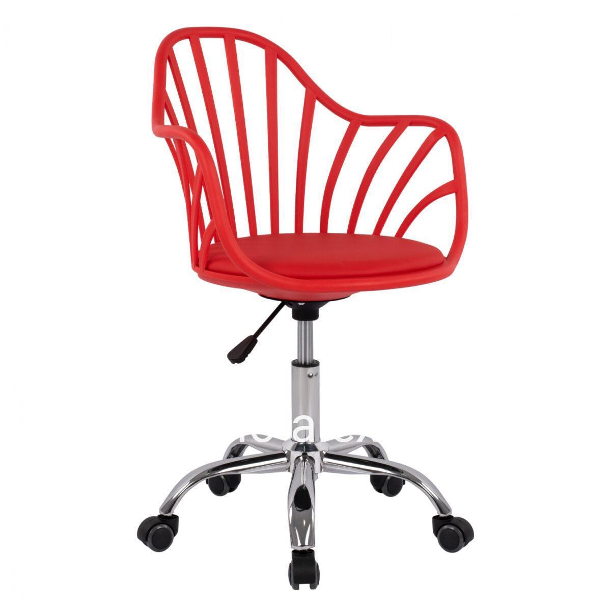 Office Chair Becky HM8457.04 Red Color 57x57x96 cm