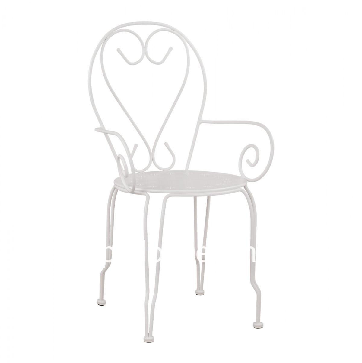 Metallic armchair Amore White HM5008.12 49x48x90 cm