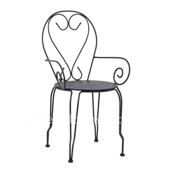 Metallic armchair Amore Black color HM5008.11 49x48x90 cm