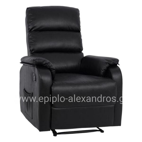 Armchair Comfort Relax with massage mechanism HM8316.01 Black PU 78x97x97 cm