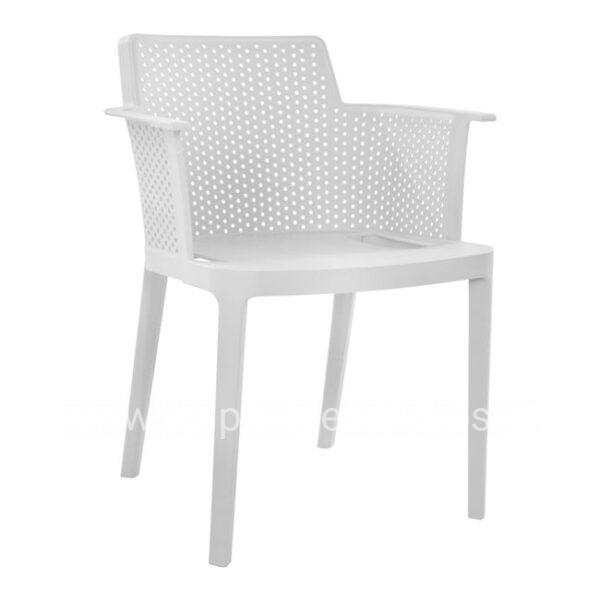 Armchair from polypropylene HM8115.02 White 59x60x76 cm