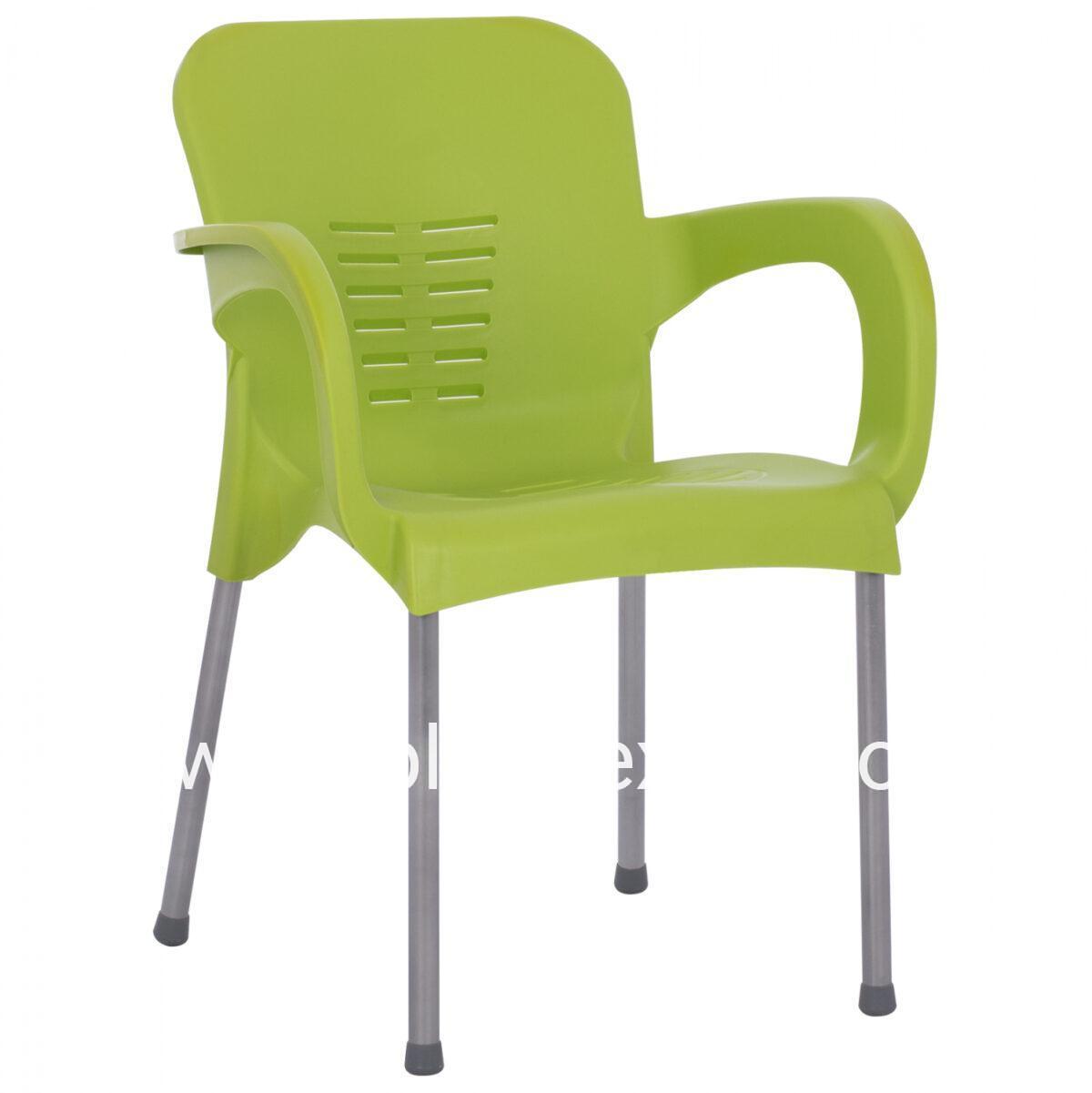 RECYCLED POLYPROPYLENE ARMCHAIR HM5592.17 GREEN COLOR 59