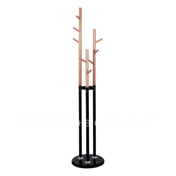 Metallic coat hanger triple Wyatt beech wood and black Diameter37x173cm HM8610.02