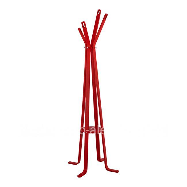 Hat/Coat Stand Wooden with 4 legs HM0120.07 Funky Red 45x45x180cm