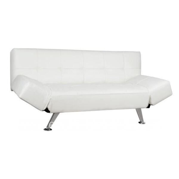 Sofa/Bed HM3001.01 Thom with folding arms White PU 189x93x82 cm