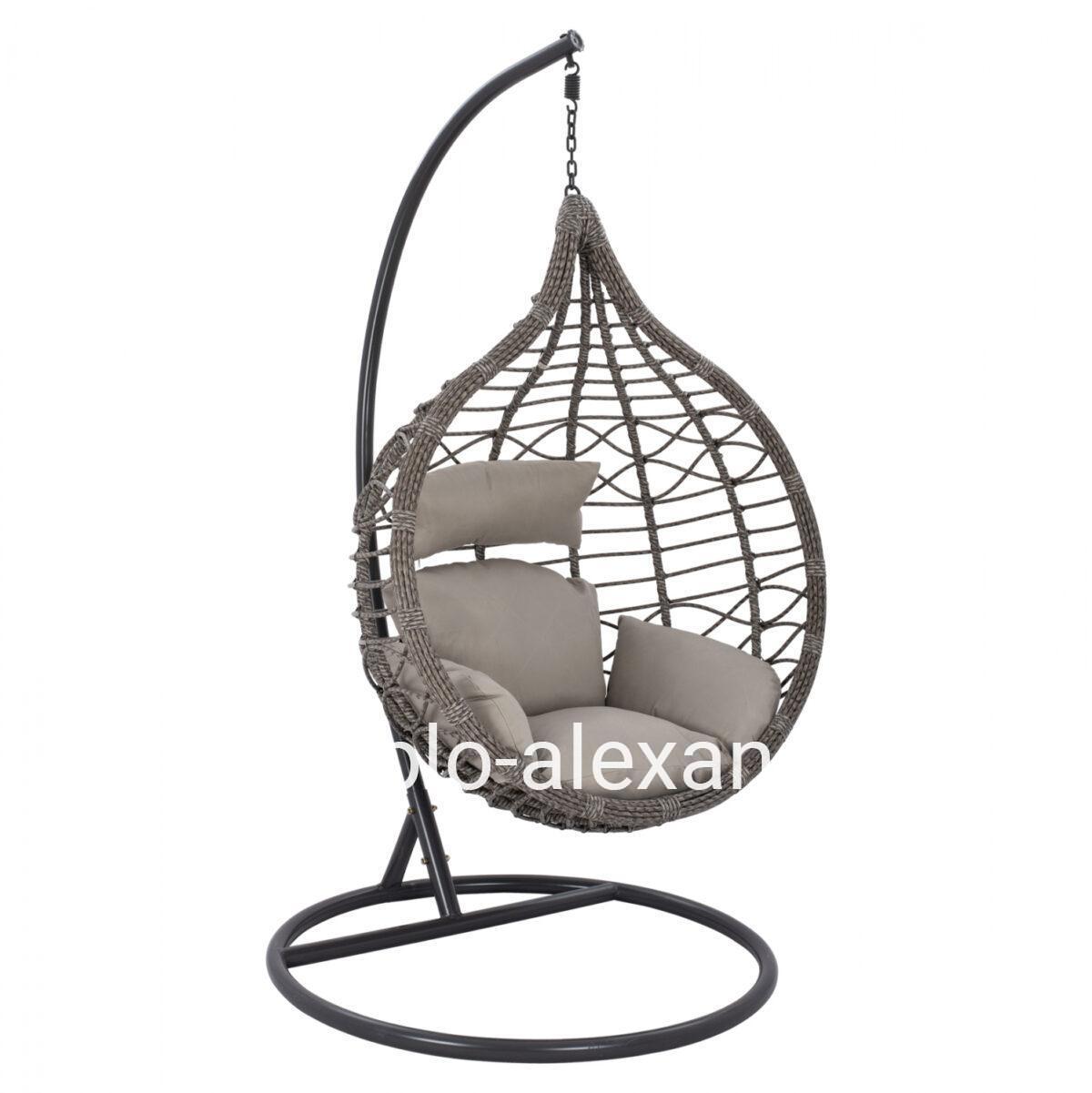 Hanging Armchair nest grey with pillow HM5750.10 105'x195cm