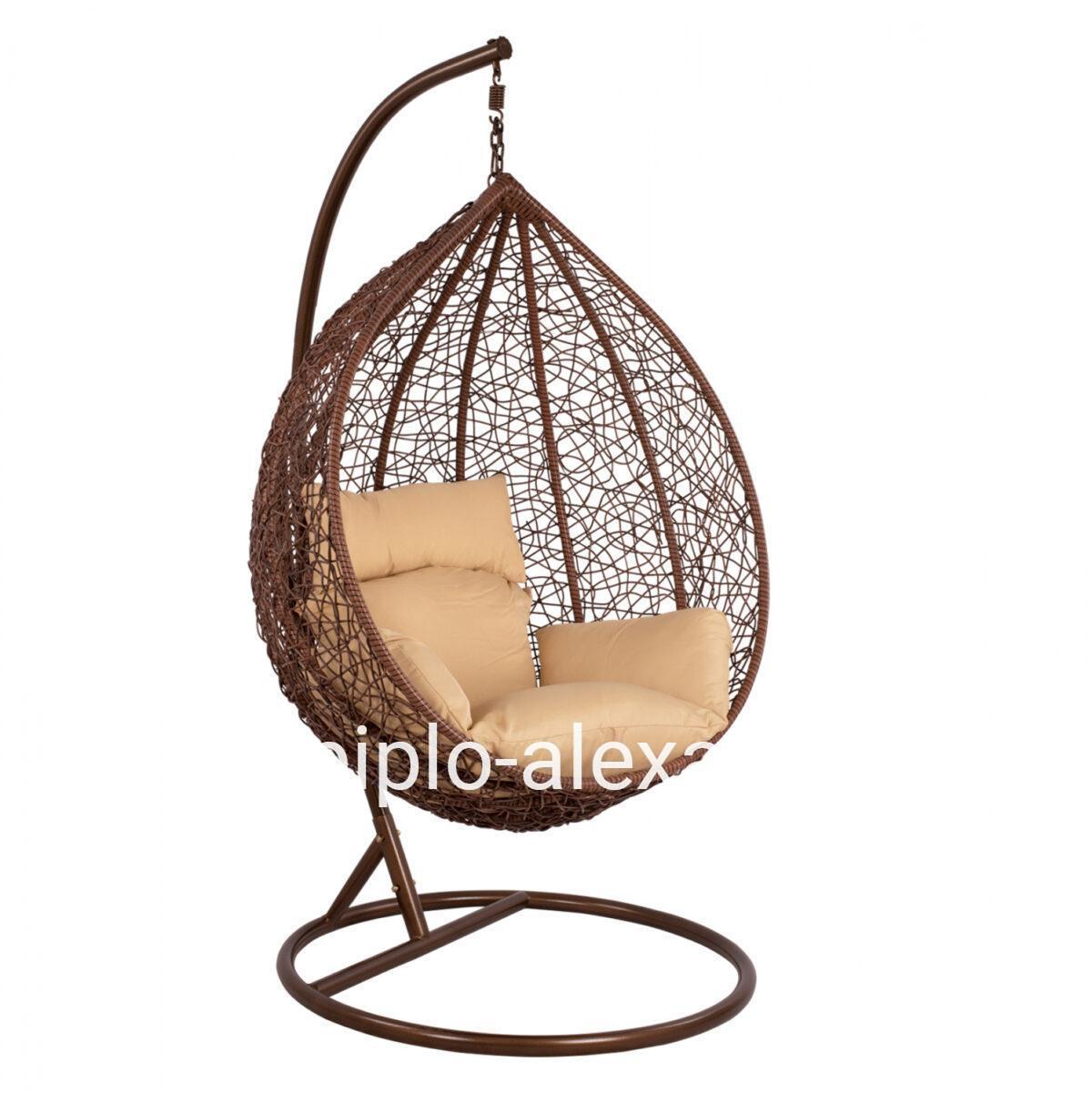 Hanging Armchair Nest Brown HM5289.01 with pillow Φ105 x 195.