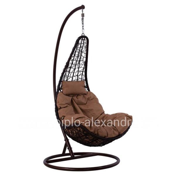 Hanging Armchair Brown HM5288.01 with pillow Φ95 x 193 cm.