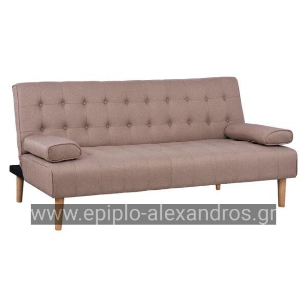 Sofa Bed Wanda HM3149.02 Beige Fabric and 2 pillows 190x84x83cm
