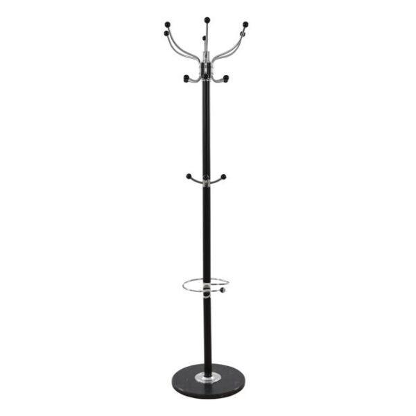 Hat/Coat Stand Metallic HM0040.01 rotating black with marble ''37x170 cm