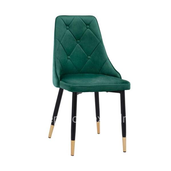 Chair Fannie HM8701.03 Velvet Cypress Green with metallic frame 49x53x88.5cm