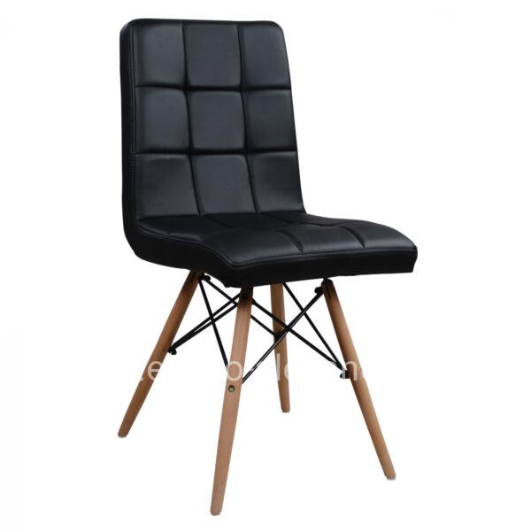 Chair Rosa HM0024.22 with wooden legs and black seat 42x54x81 cm