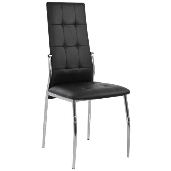 Dining chair Pilar HM0176.02 Black PU and chromed frame 45x52x100 cm