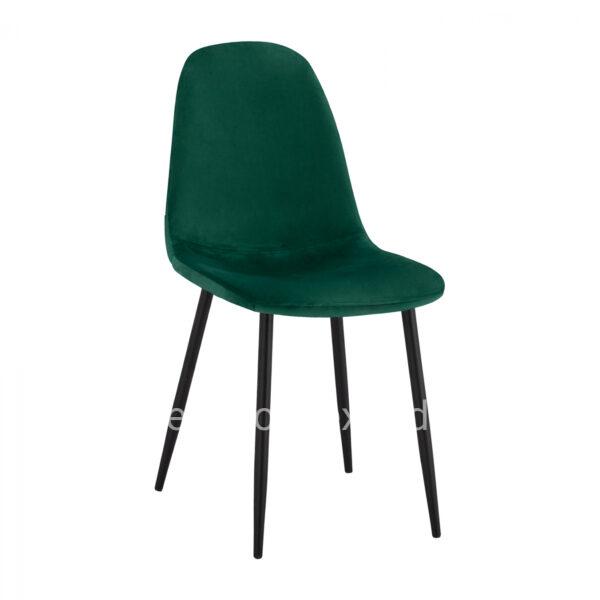 Chair Leonardo Velvet Cypress with Metallic Legs HM00100.13 43x54x88 cm.