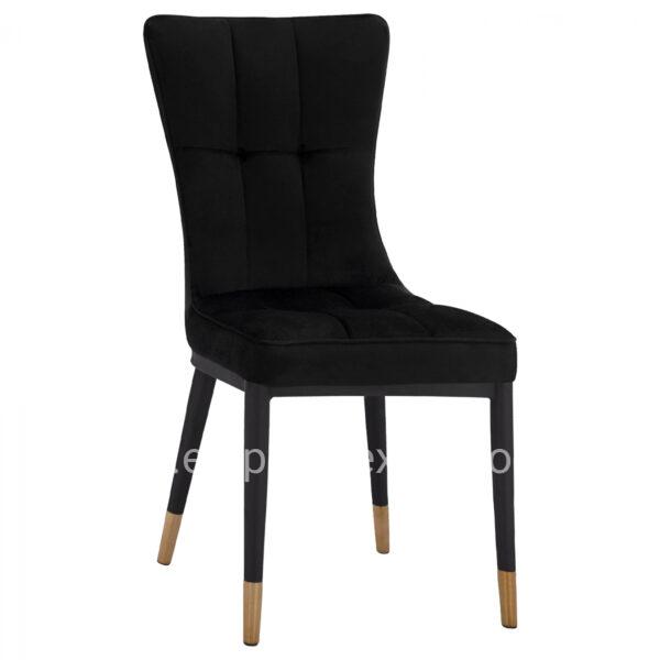 Dining Chair Sammy with black velvet & black metallic frame HM8722.04 46x54x95 cm.