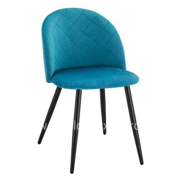 Dining Chair HM8731.08 with metallic legs & Velvet Turquoise 49x57x79 cm.