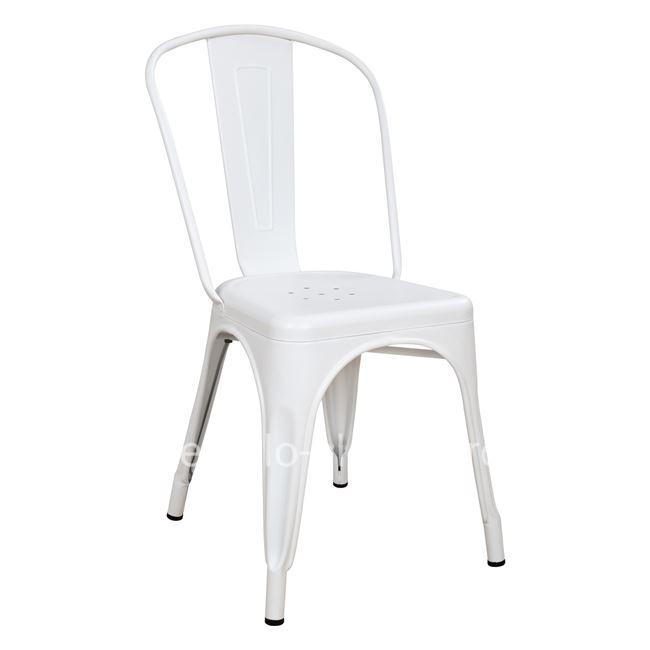 Metallic chair HM0018.21 Melita Milk White color