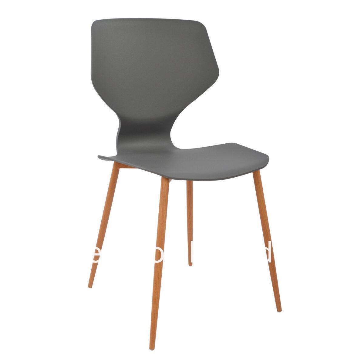 Chair Polypropylene grey with metallic legs Arete HM8002.10 47x45