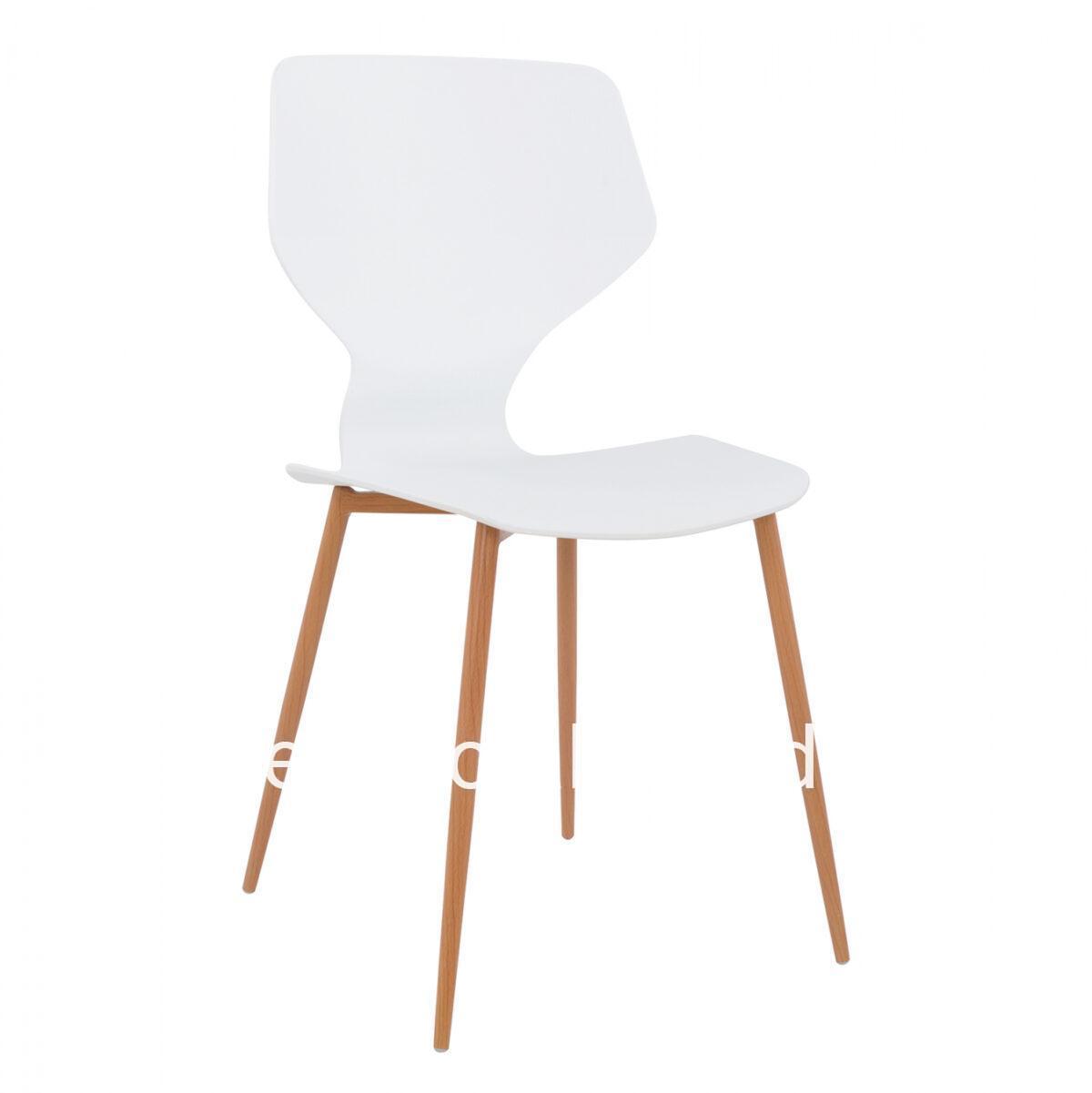 Chair Polypropylene white with metallic legs Arete HM8002.01 47x45