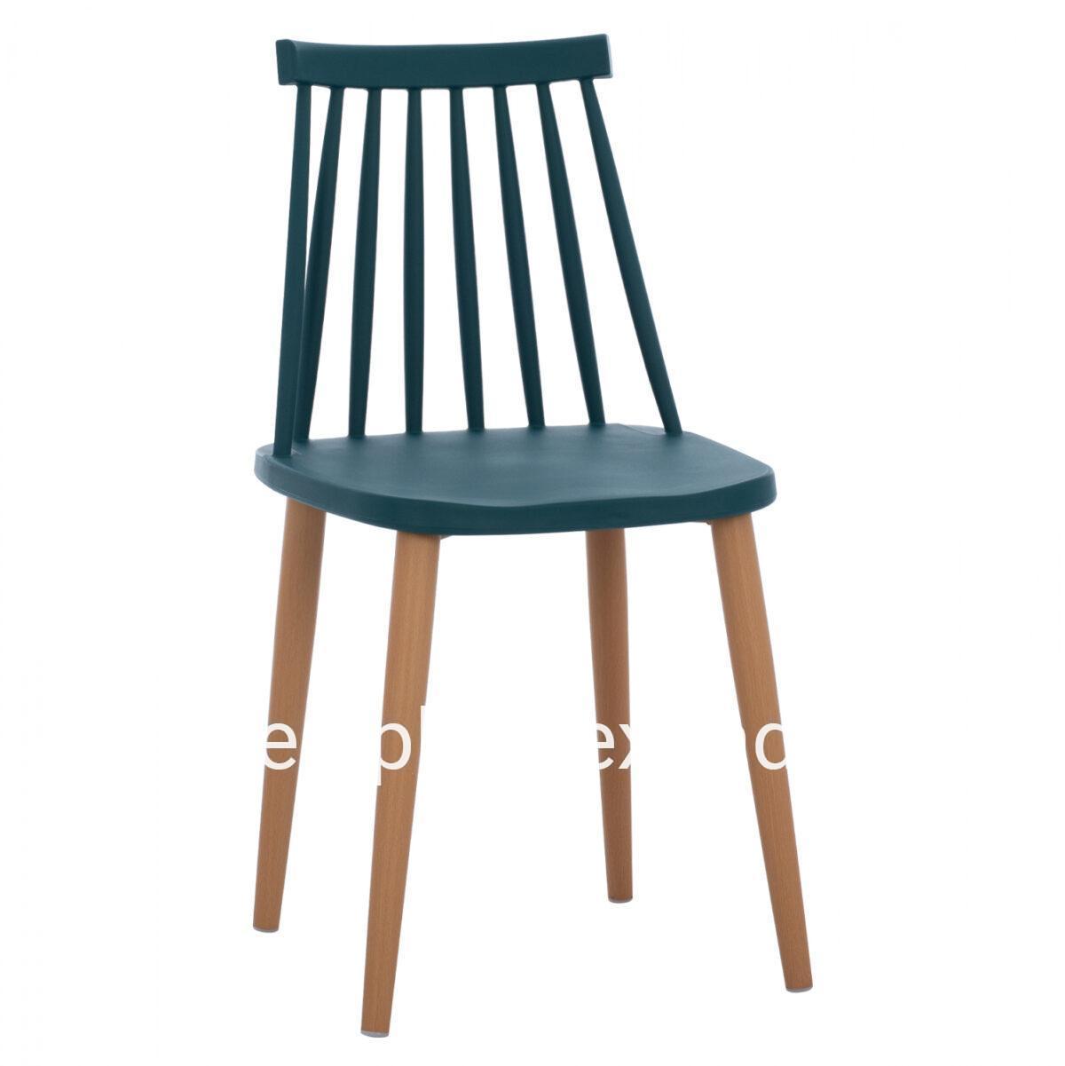 Dining Chair HM8052.05 Vanessa Blue with metallic legs 43x41x82
