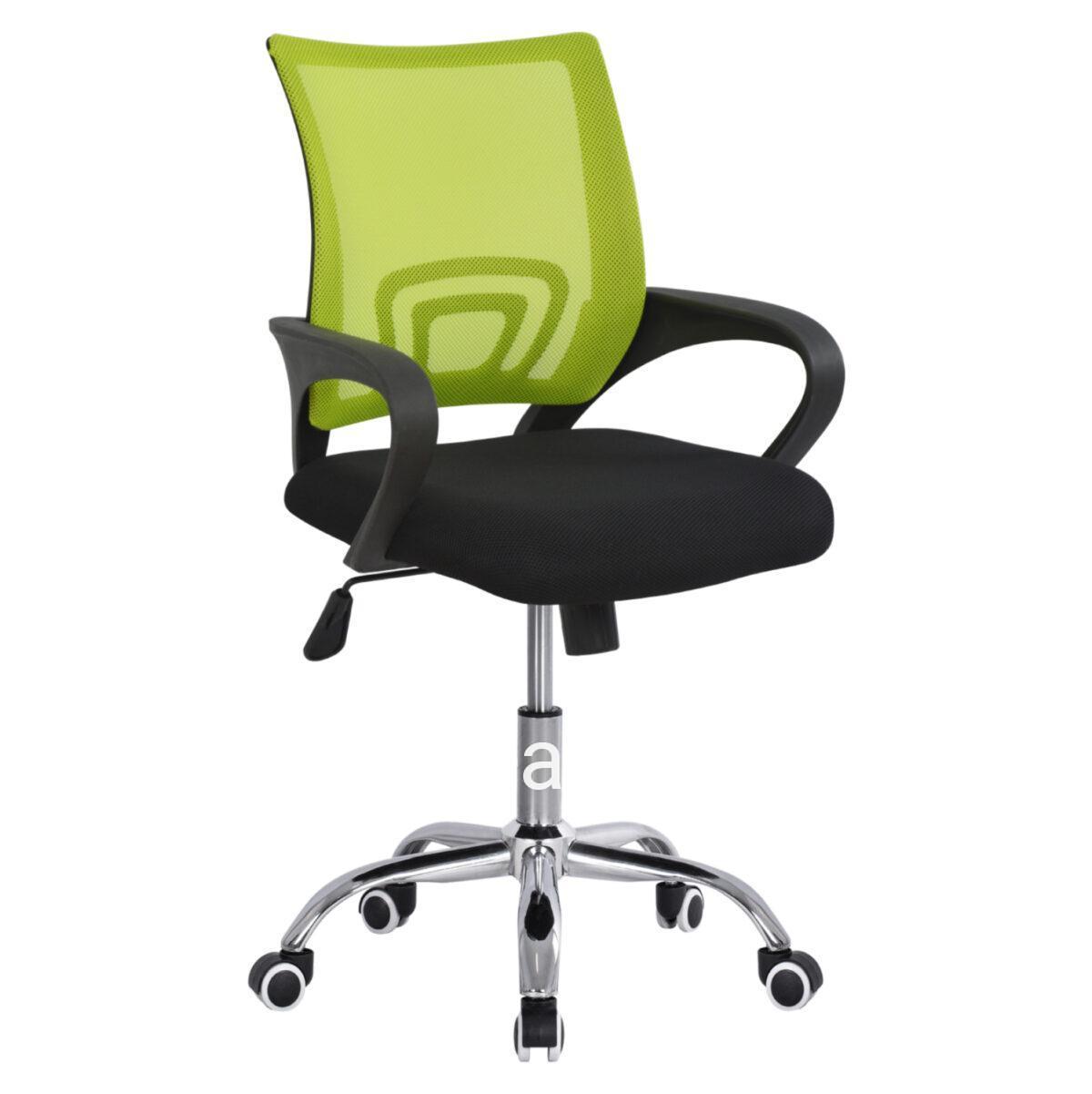 Office chair with chromed base HM1058.03 Bristone Green 55x55x102 cm