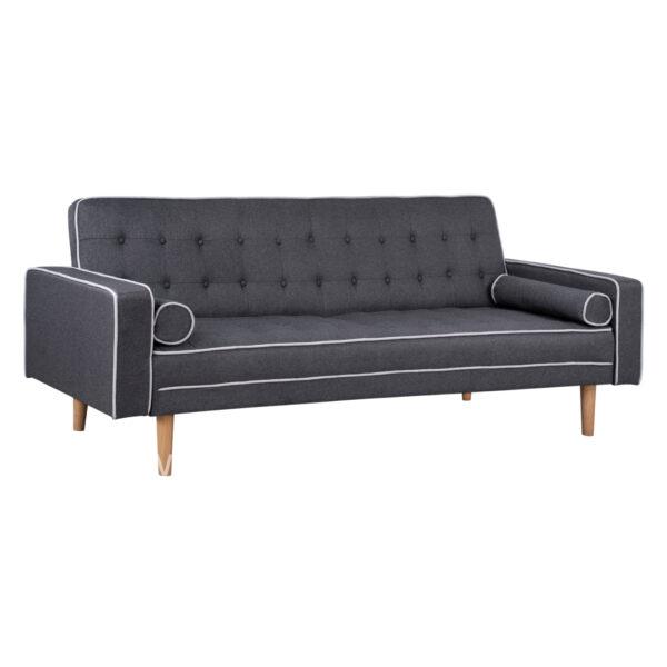 Sofa Bed Salvador HM3150.01 Grey with 2 Pillows 224x88x84cm