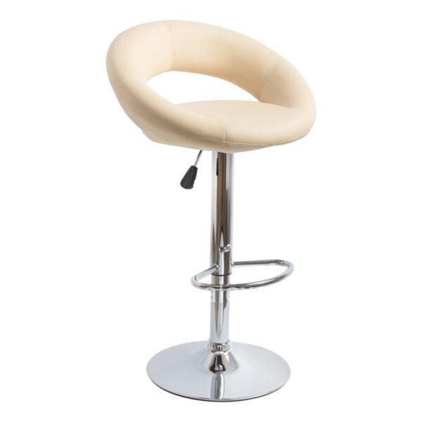 Bar Stool Rea HM203.02 with gas lift and cream PU 54x40x99cm