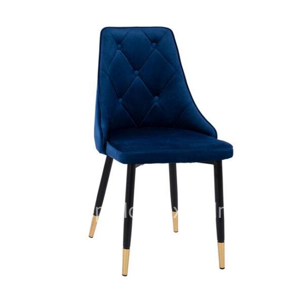 Chair Fannie HM8701.08 Velvet Blue with metallic frame 49x53x88